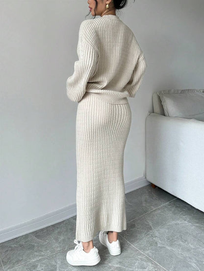 Basma Cardigan Skirt Set