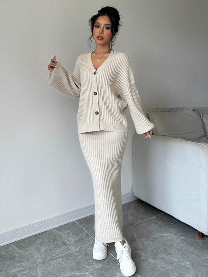 Basma Cardigan Skirt Set