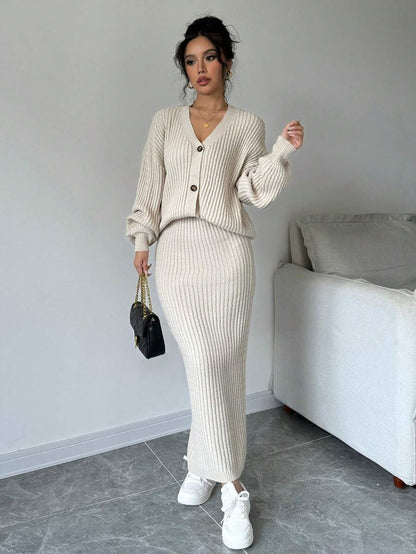 Basma Cardigan Skirt Set