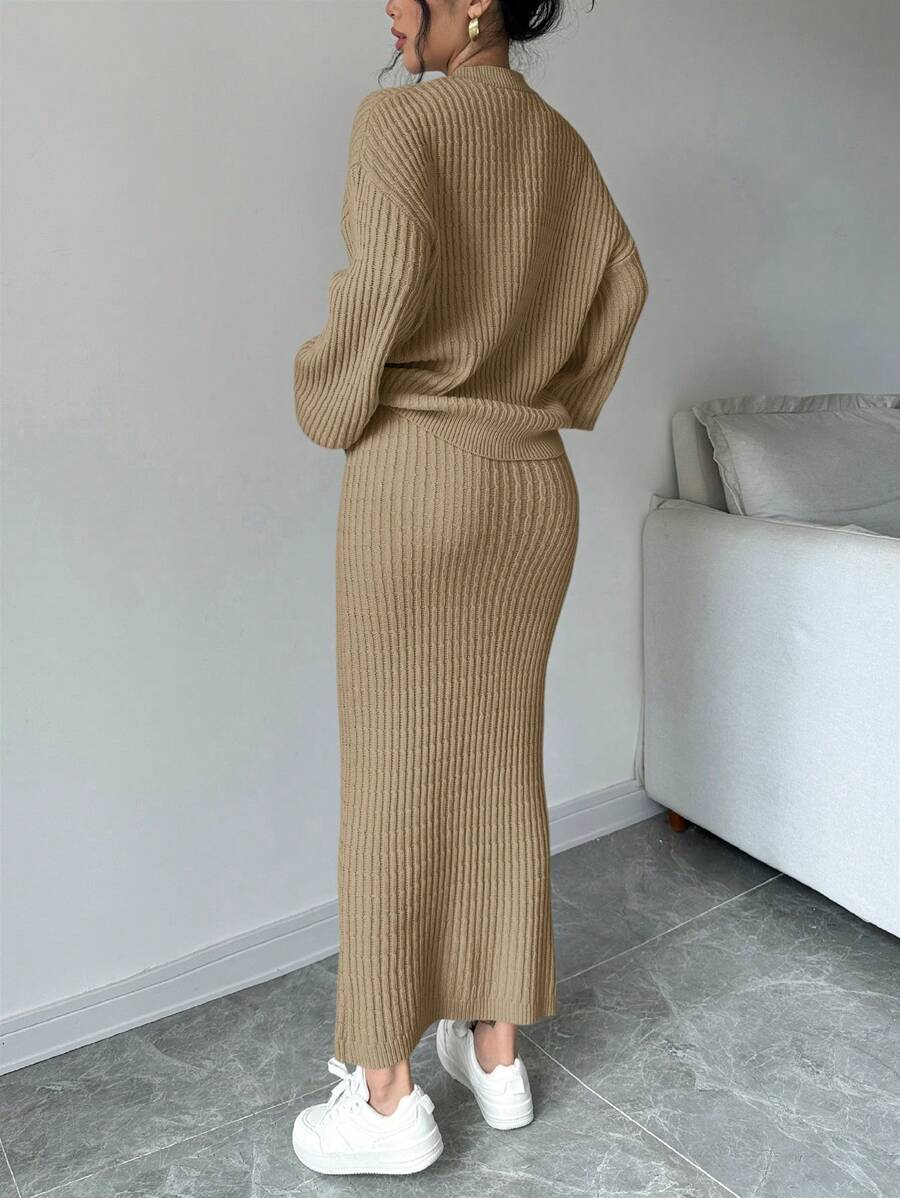 Basma Cardigan Skirt Set