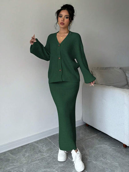 Basma Cardigan Skirt Set