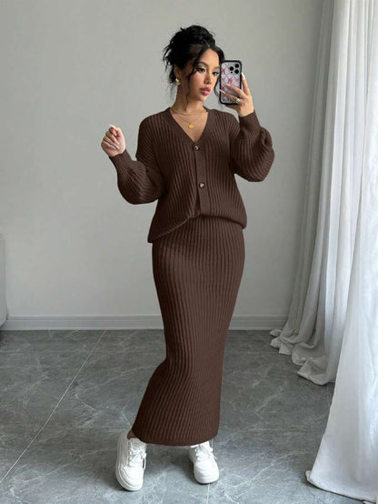 Basma Cardigan Skirt Set