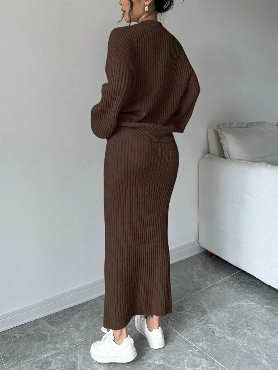 Basma Cardigan Skirt Set