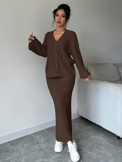 Basma Cardigan Skirt Set