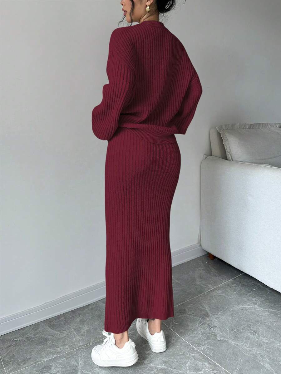 Basma Cardigan Skirt Set