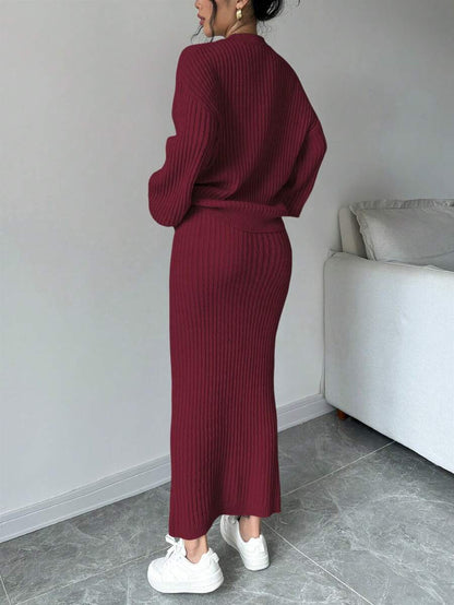 Basma Cardigan Skirt Set