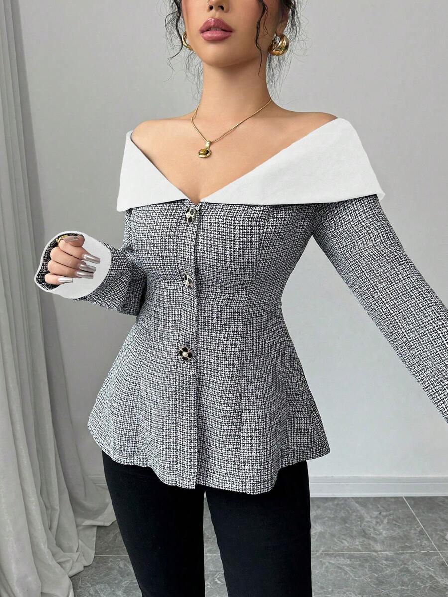 Aria Off-Shoulder Blazer