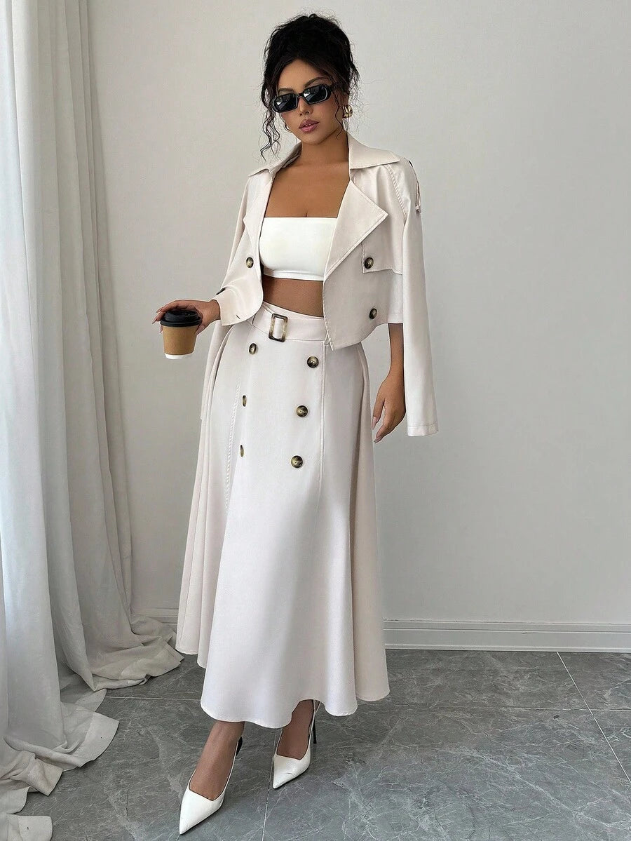 Lina Cropped Skirt Set