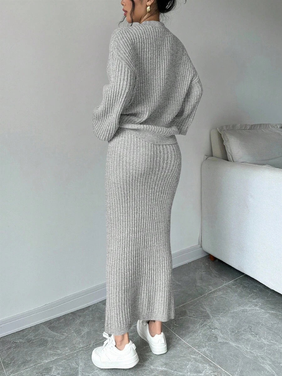 Basma Cardigan Skirt Set